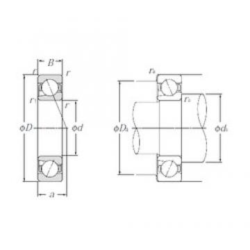 20 mm x 42 mm x 12 mm  NTN BNT004 Rodamientos de precisión DB / DF / DT