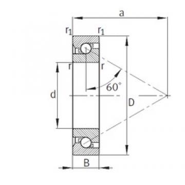 45 mm x 100 mm x 20 mm  FAG BSB045100-T Rodamientos de bolas de contacto angular de carga de empuje