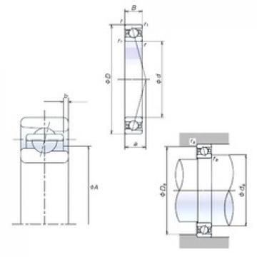 45 mm x 75 mm x 16 mm  NSK 45BNR10S Rodamientos de bolas de contacto de cuatro puntos