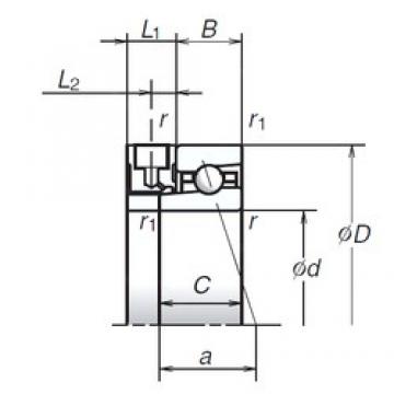 100 mm x 140 mm x 20 mm  NSK 100BER19XE Rodamientos de bolas de contacto angular de carga de empuje