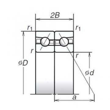 60 mm x 95 mm x 16,5 mm  NSK 60BAR10H Rodamientos de bolas de contacto angular de doble hilera