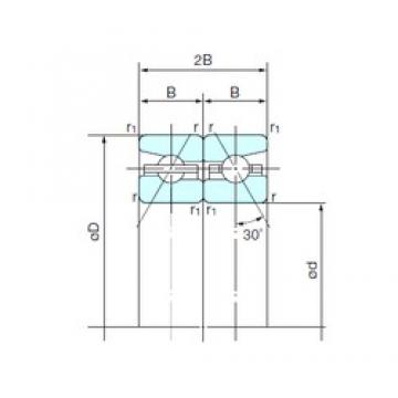 130 mm x 200 mm x 31,5 mm  NACHI 130TAH10DB Rodamientos de bolas de contacto angular sellados lubricados con grasa