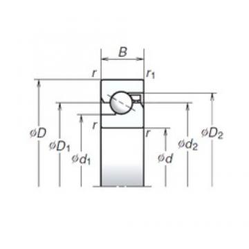 40 mm x 90 mm x 20 mm  NSK 40TAC90B Rodamientos de bolas de contacto angular para motores y tornos