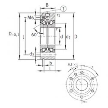 20 mm x 68 mm x 28 mm  INA ZKLF2068-2RS Rodamientos de bolas de contacto angular para motores y tornos