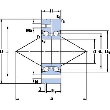 SKF BEAM 020068-2RS/PE Rodamientos de bolas de contacto angular sellados de súper precisión