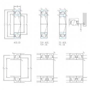 12 mm x 24 mm x 6 mm  SKF 71901 ACE/P4A Rodamientos de bolas de contacto angular sellados lubricados con grasa