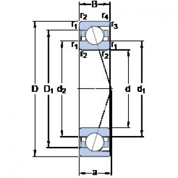 105 mm x 190 mm x 36 mm  SKF 7221 CD/HCP4A Rodamientos de disposición en tándem