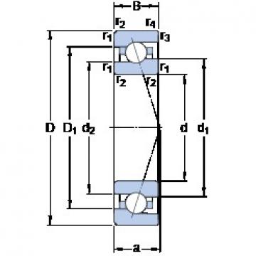 15 mm x 32 mm x 9 mm  SKF 7002 ACE/HCP4A Rodamientos de bolas de contacto angular para motores y tornos