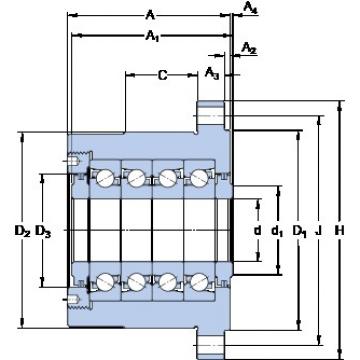 SKF FBSA 208 A/QBC Rodamientos de bolas de contacto angular para motores y tornos