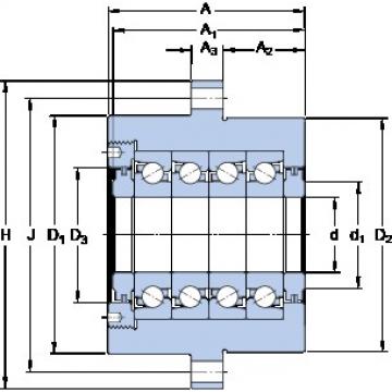 SKF FBSA 210/QBC Rodamientos de bolas de contacto angular sellados lubricados con grasa