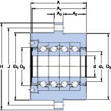 SKF FBSA 210/QFC Rodamientos de bolas de contacto angular dúplex