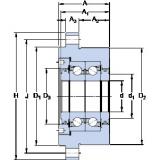 SKF FBSA 207/DB Rodamientos de bolas de contacto angular dúplexHT series