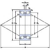 SKF BEAS 030062-2RS Rodamientos de bolas de contacto angular para motores y tornos