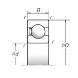 35 mm x 62 mm x 14 mm  NSK 6007T1X Rodamientos de bolas de contacto angular de carga de empuje