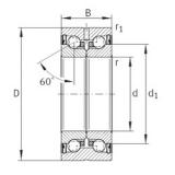 50 mm x 110 mm x 54 mm  INA ZKLN50110-2RS Rodamientos de bolas de contacto angular sellados lubricados con grasa