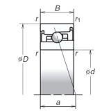 65 mm x 100 mm x 22 mm  NSK 65BER20HV1V Rodamientos de bolas de contacto angular dúplex