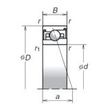 35 mm x 55 mm x 13 mm  NSK 35BER29XV1V rodamientos de bolas de contacto angular dúplex