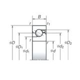 40 mm x 90 mm x 20 mm  NSK 40TAC90B Rodamientos de bolas de contacto angular para motores y tornos