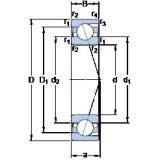 105 mm x 145 mm x 20 mm  SKF 71921 ACD/HCP4A Rodamientos de bolas de contacto angular para motores y tornos