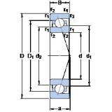 15 mm x 32 mm x 9 mm  SKF 7002 ACE/HCP4A Rodamientos de bolas de contacto angular para motores y tornos