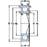 12 mm x 24 mm x 6 mm  SKF 71901 CE/P4A Rodamientos de bolas de contacto angular sellados de súper precisión