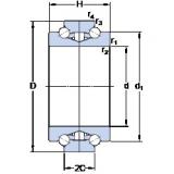 SKF BTW 120 CTN9/SP Rodamientos de bolas de contacto de cuatro puntos